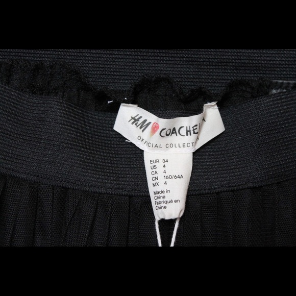 H&M Pleated Mesh Skirt, NWT, Size 4 - Picture 4 of 5